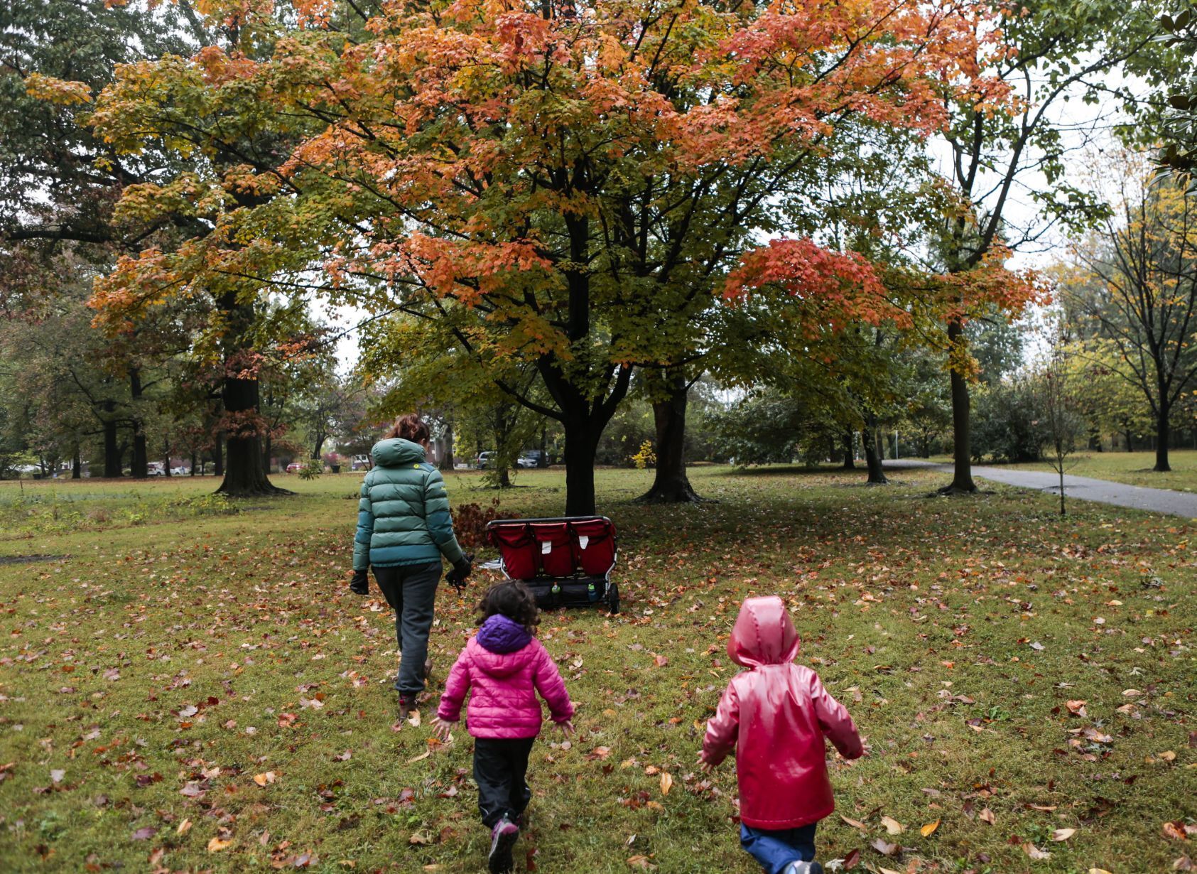 Rainy Fall Day at Tower Grove Park in St. Louis